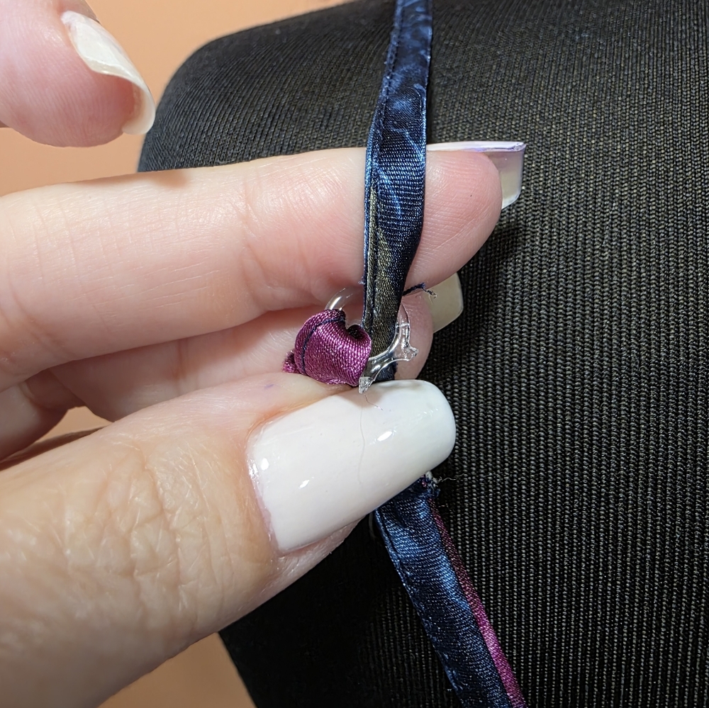 Vintage Whimsigoth Y2K Floral Satin Slip Dress Secret Treasures Blue & Pink - Picture 16 of 16